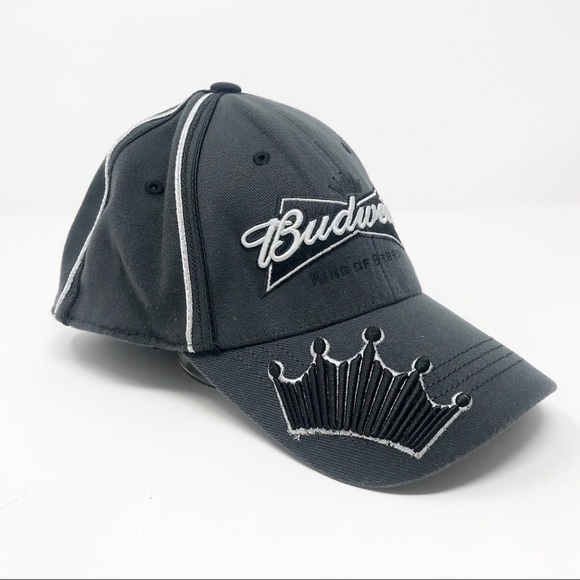 Budweiser Beer Charcoal Gray Fitted Hat 